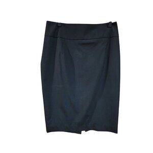 Mossimo Womens Black Pencil Skirt Size 8 Polyester Blend Knee Length Professiona